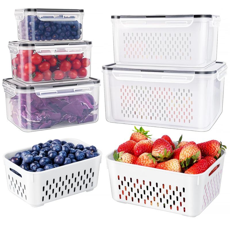 Fridge Organizers and Storage Stackable Fruit Storage Containers